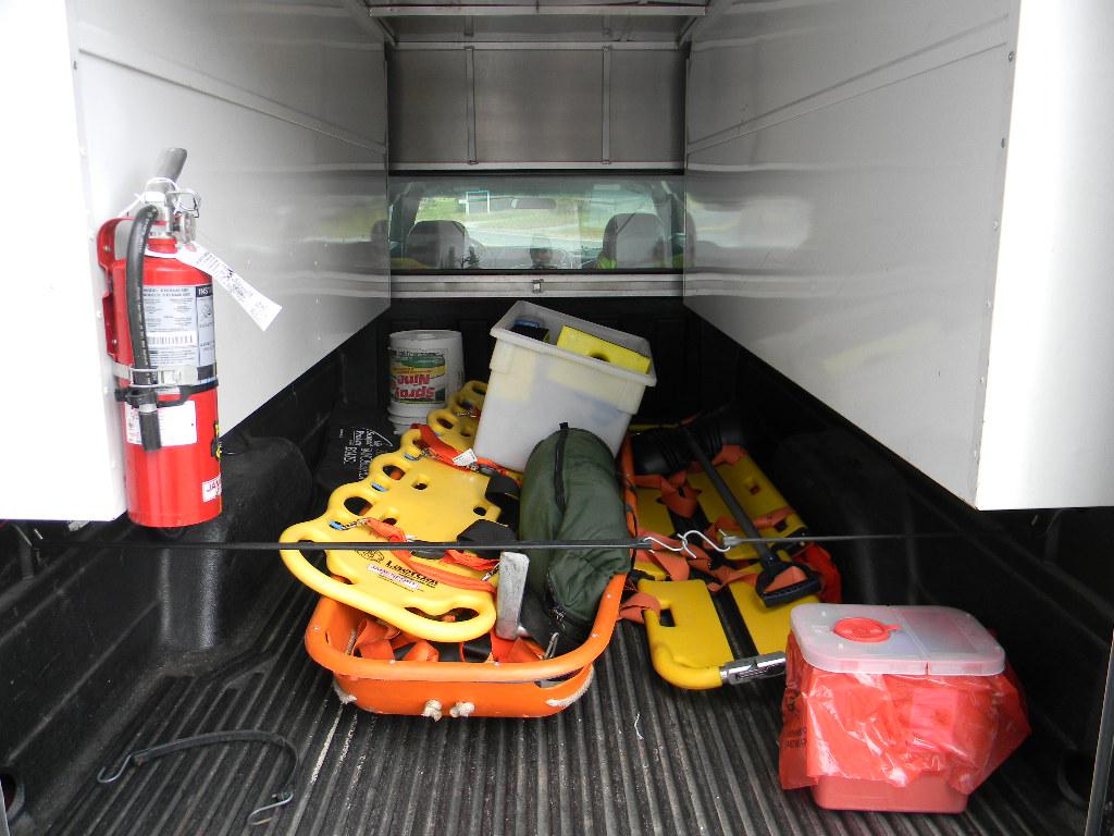 Variety of backboards, shortboards, scoop board and as well as a stokes basket