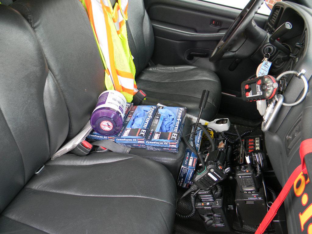 Every sized glove and radio with CO meter.
